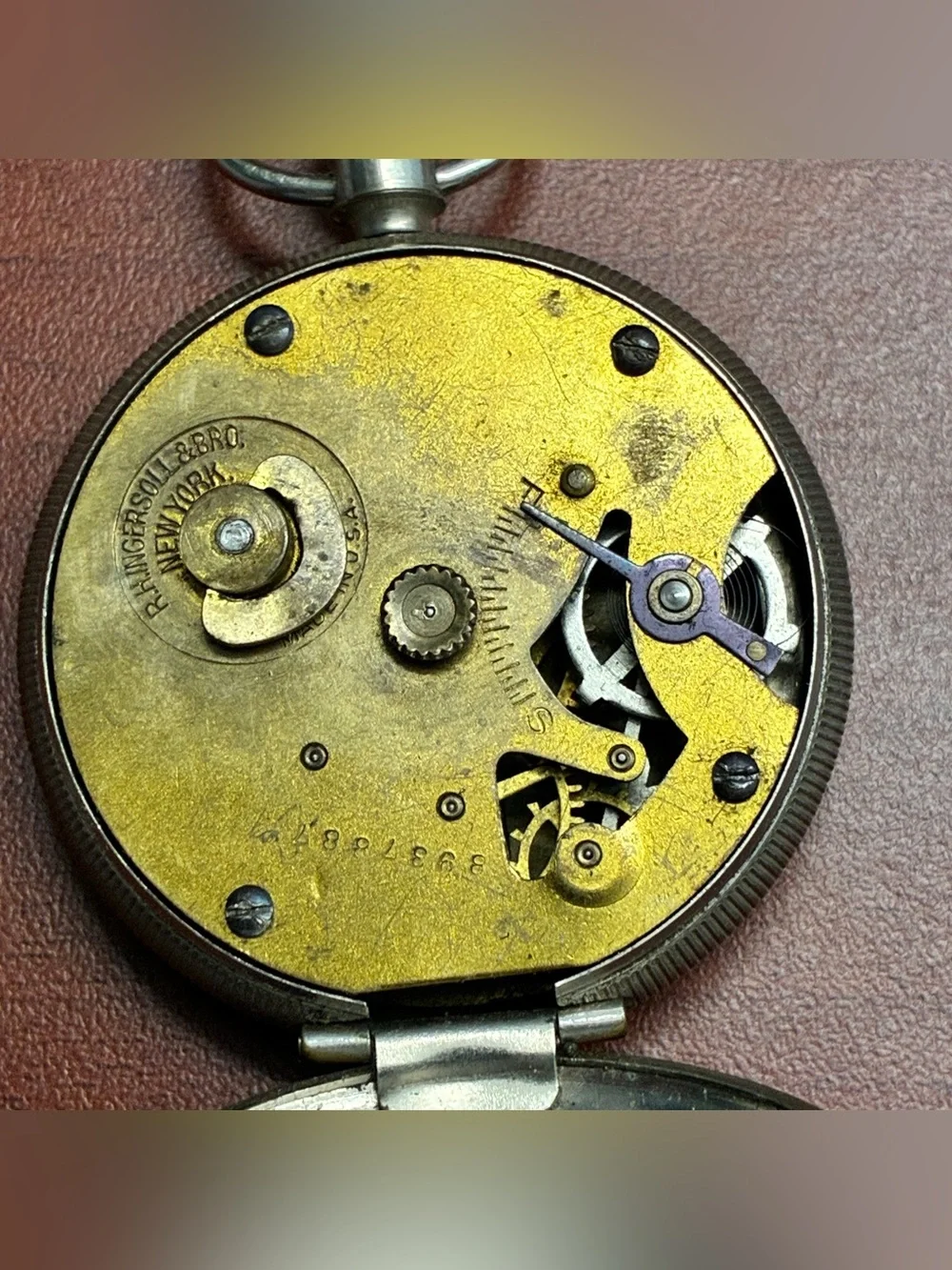 Vintage Ingersoll Yankee Dollar Pocket Watch For Parts